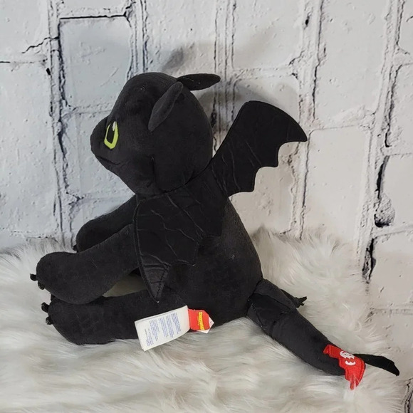 BUILD a Bear TOOTHLESS How to Train Your Dragon Plush Black Wings Retired Animal - Picture 2 of 7